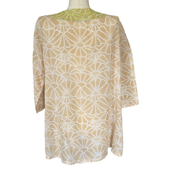 Calypso St. Barth for Target Embroidered V-Neck 3/4 Sleeve Pullover Tunic Top XL - Picture 4 of 9